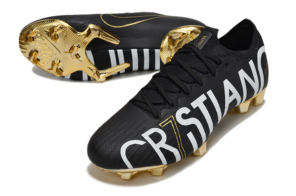 Vapor 12 Elite FG CR7 Black/Gold