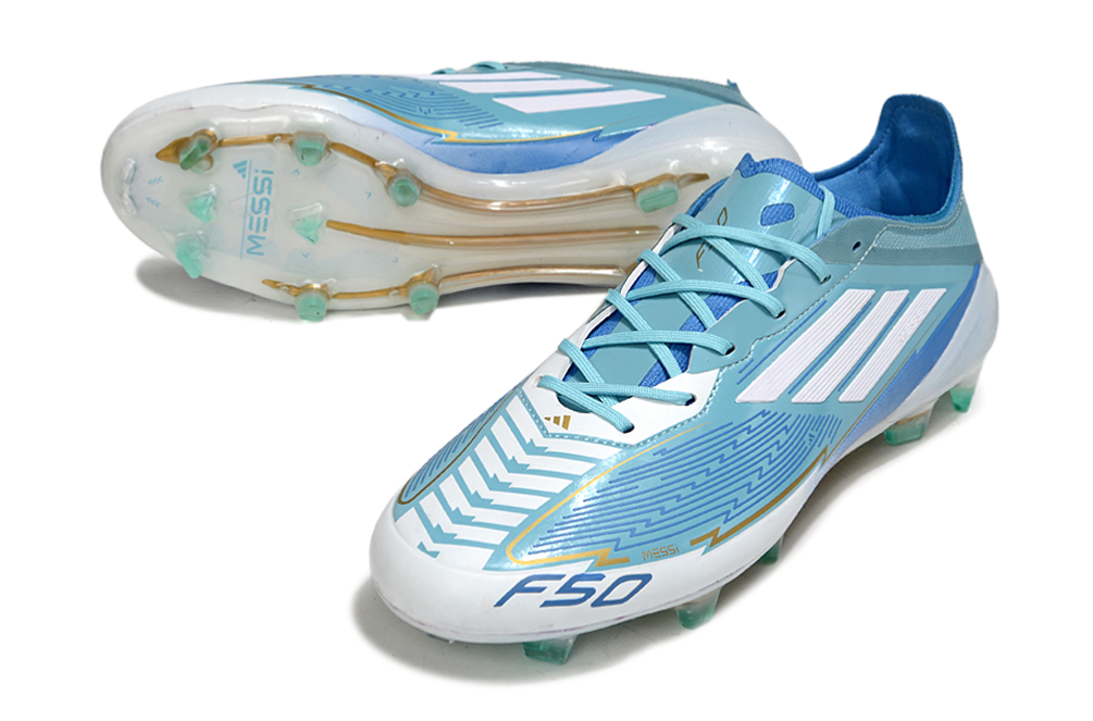 F50 Elite FG Laced Blue Ice Messi