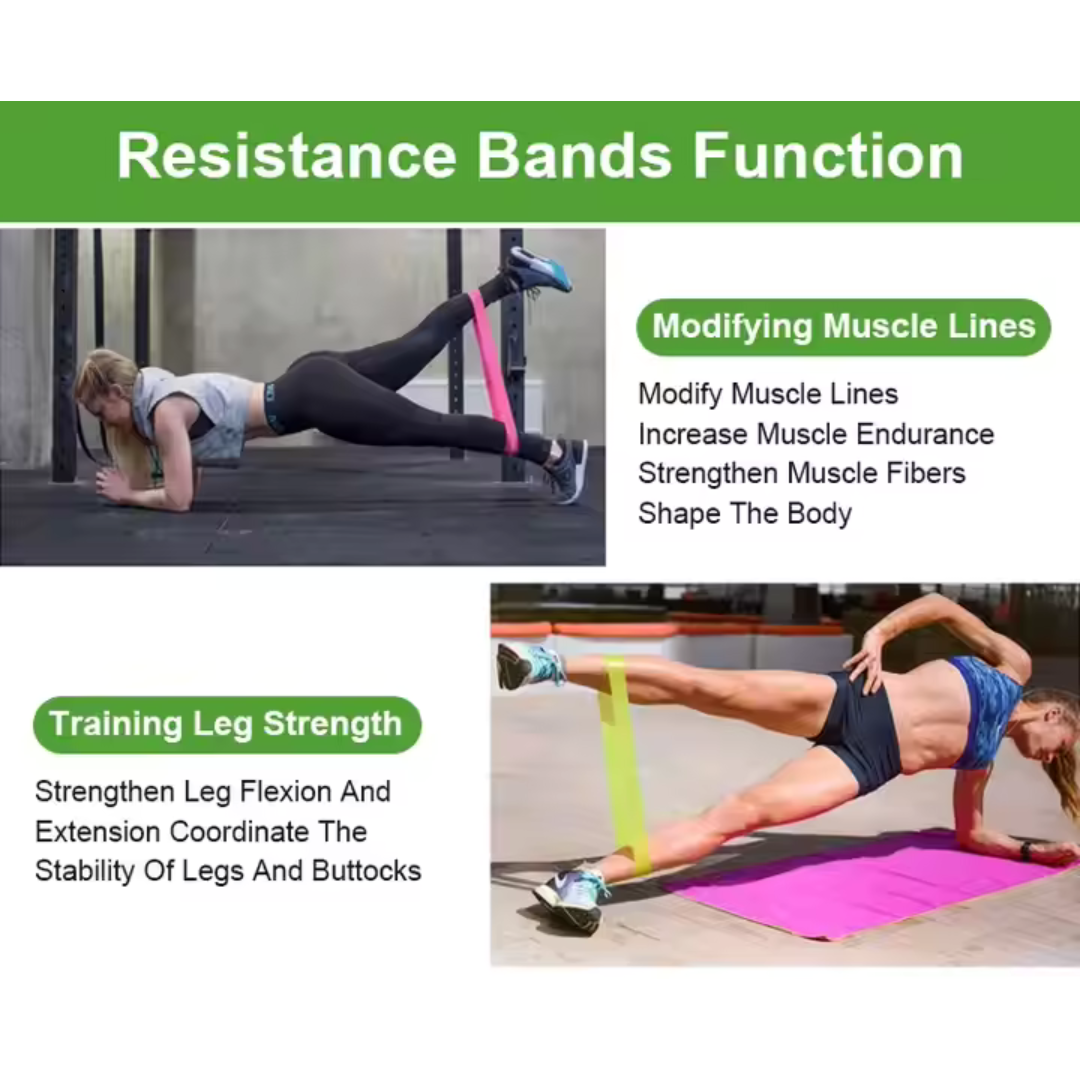 5-Pack High-Elastic Latex Resistance Bands Set