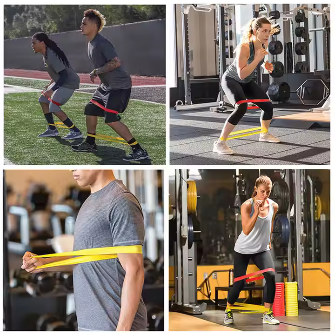 5-Pack High-Elastic Latex Resistance Bands Set