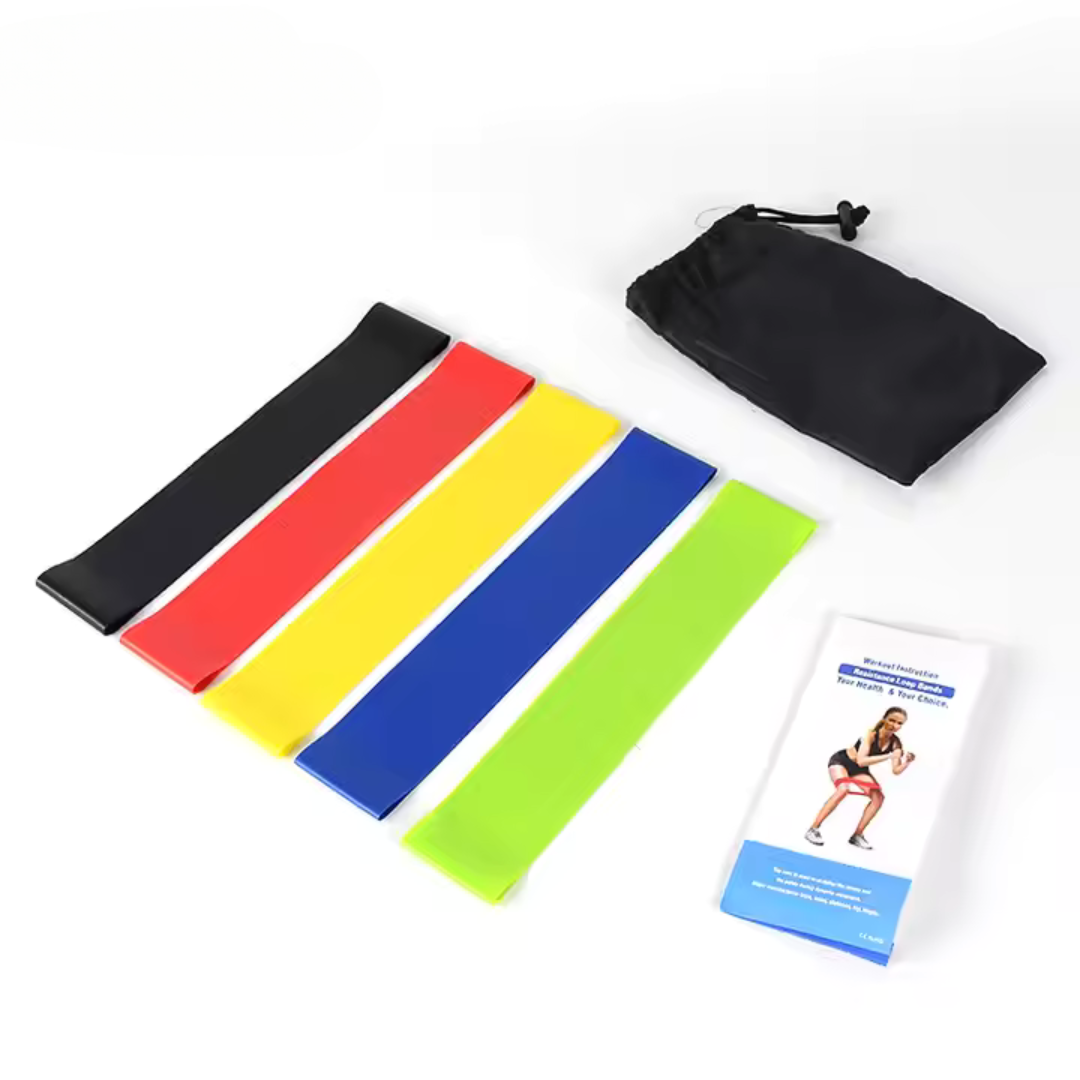 5-Pack High-Elastic Latex Resistance Bands Set