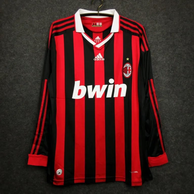 2009-2010 AC Milan Home Kit Long Sleeve